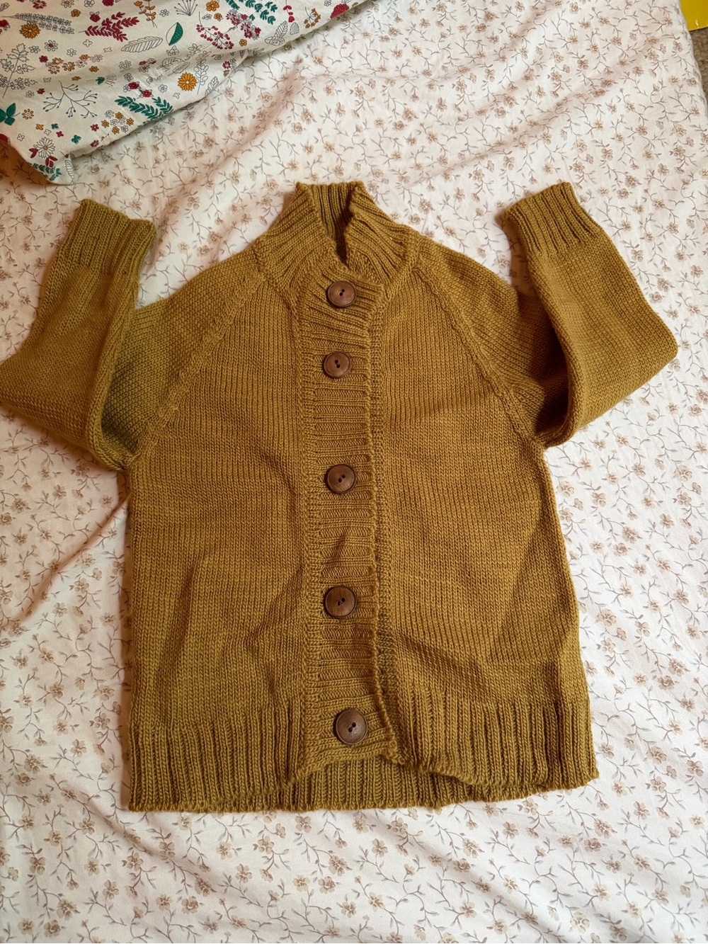 Kids Olive Merino Wool Knit Sweater